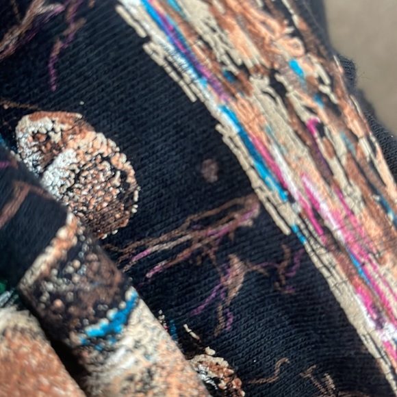 Hazel woods premium cotton tee XL black with buck-front&back heavy weight tee - Picture 3 of 14